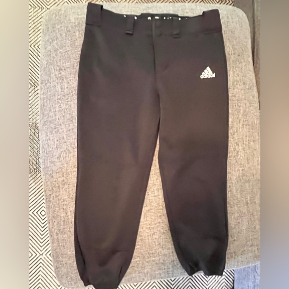 ADIDAS Men’s Baseball Pants Knee Length size Small Black - Picture 3 of 5
